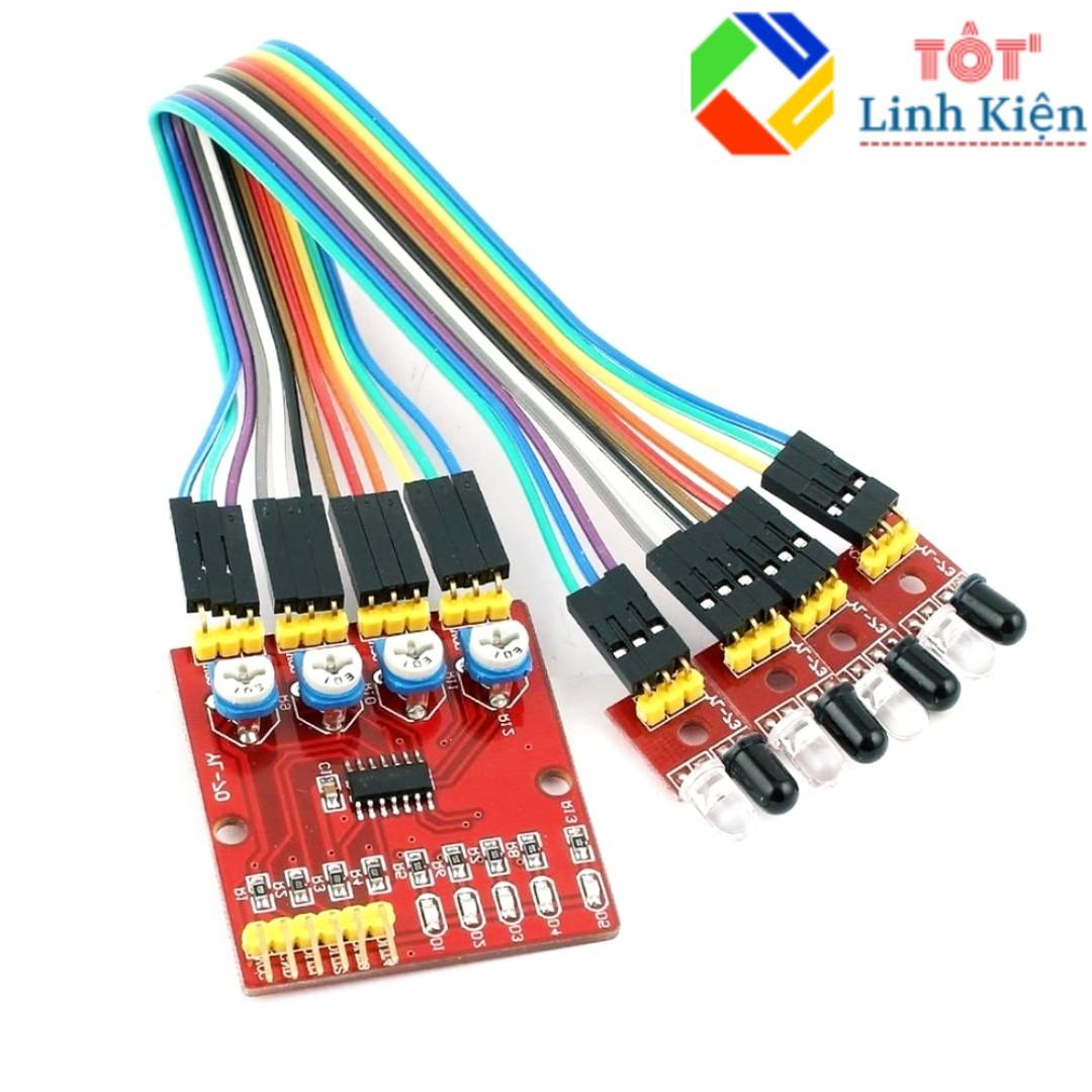 Module cảm biến dò đường hồng ngoại v4 4 kênh