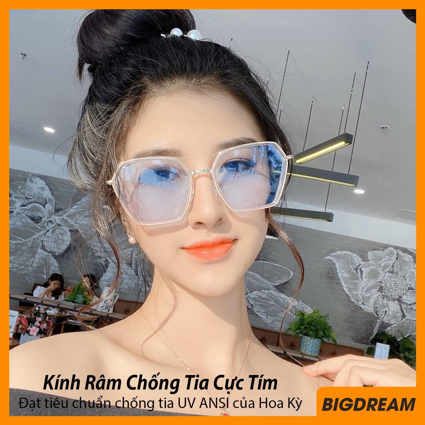 Mắt kính thời trang nữ chống tia UV cao cấp BD1125 - Kính mát kiểu dáng lục giác sang chảnh kiểu dáng độc đáo - Bảo hành 12 tháng 1 đổi 1