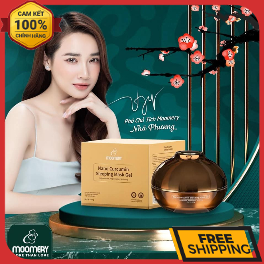[ CHÍNH HÃNG - KHUYẾN MẠI] Gel Mặt Nạ Ngủ Nghệ Nano Moomery, mặt nạ ngủ Nhã Phương, Gel Mặt Nạ Nghệ 100% Từ Thiên Nhiên