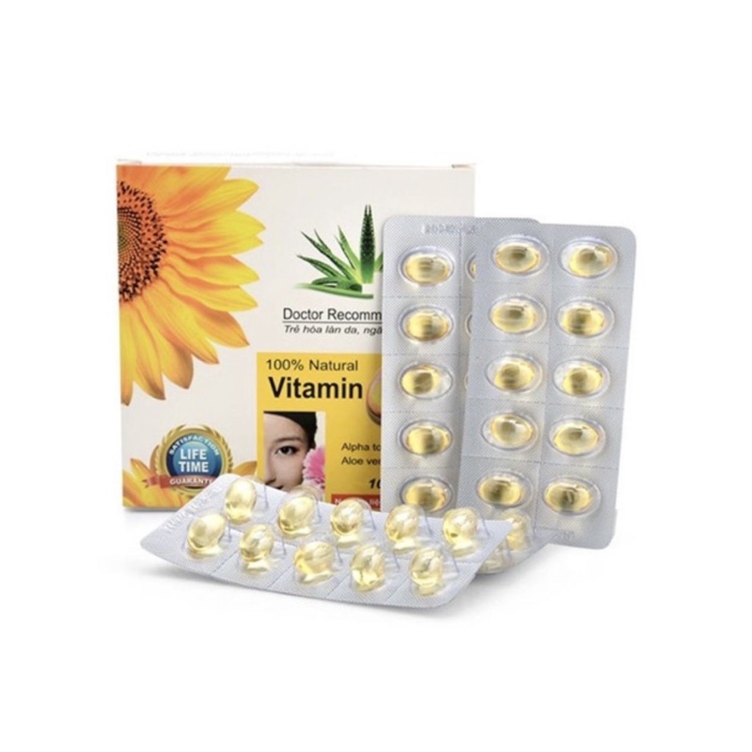 Vitamin e 400 và tinh chất nha đam - hộp 100 viên