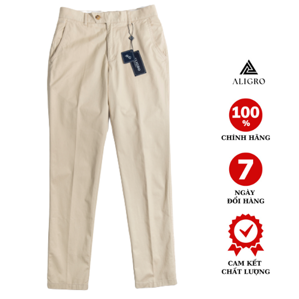 Quần kaki aligro mã algk055 trắng sữa