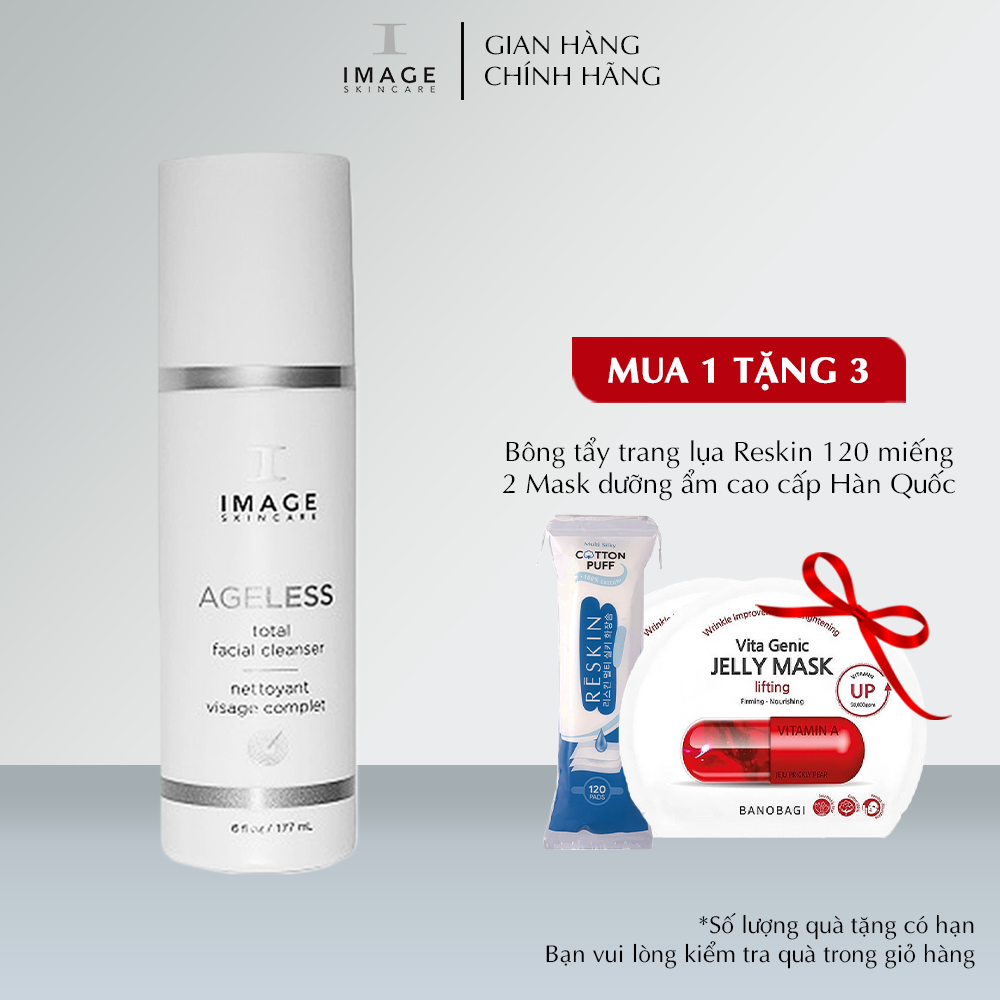 Sữa rửa mặt làm sạch bề mặt da, chống lão hóa Image Skincare Ageless Total Facial Cleanser 177ml - Image Skincare Official Store