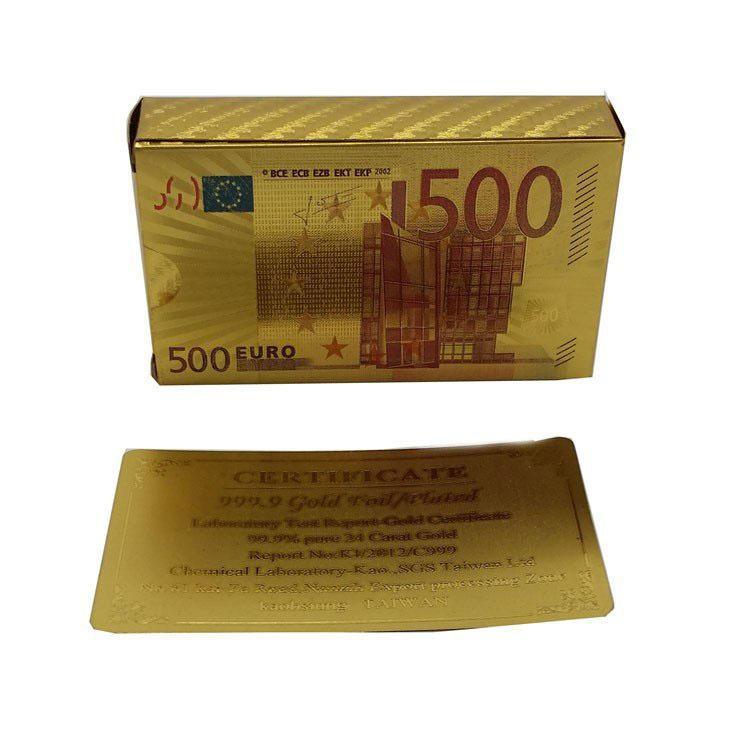 [HCM]Bộ Bài Tây Mạ Vàng Hình Dola r Eur o