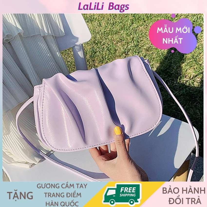 Túi xách nữ - TẶNG KÈM GƯƠNG CẦM TAY MINI - Túi đeo chéo LALILI BAGS, Túi nữ thời trang da PU cao cấp phong cách Hàn Quốc