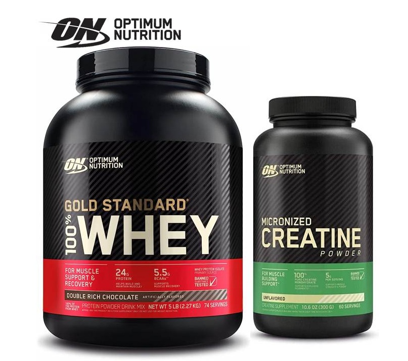 Tăng cơ & Sức mạnh cơ bắp Optimum Nutrition Gold Standard 100% Whey 5lbs & Creatine Unflavored 300g