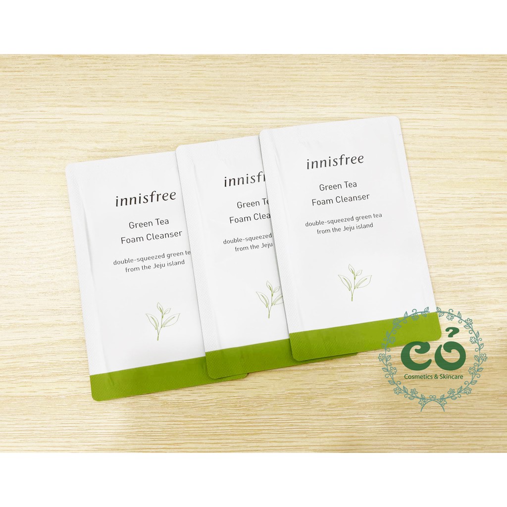 Sample Sữa rửa mặt Green Tea Foam Cleanser 1 gói