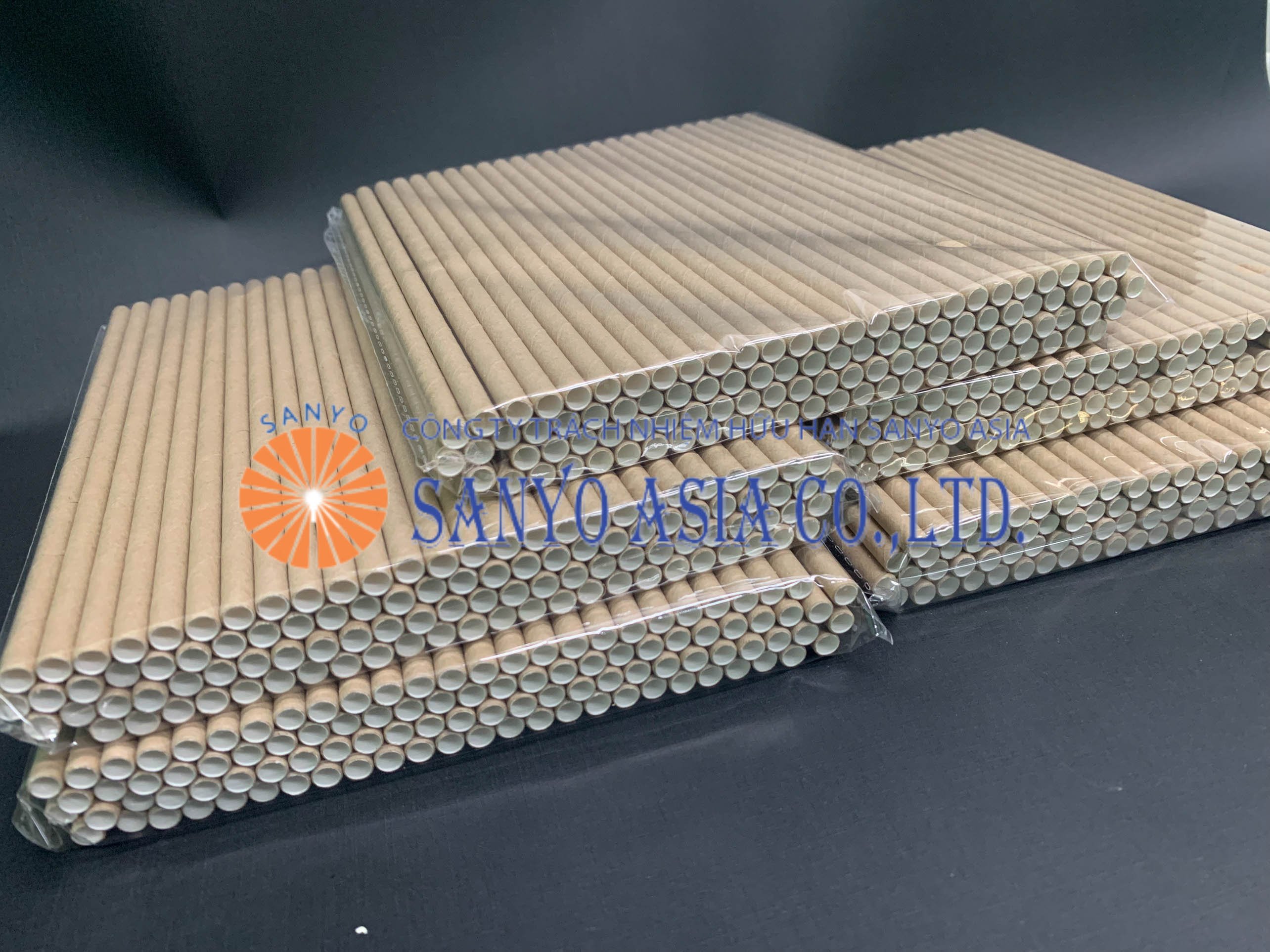 100 ống hút giấy nâu cao cấp