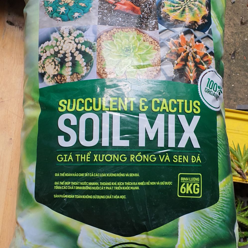 Soil Mix Giá thể xương rồng sen đá bao 6kg