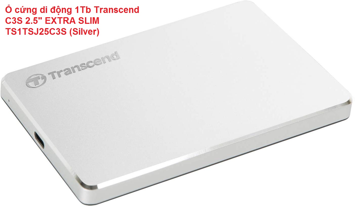 Ổ cứng di động 1tb transcend c3s 2.5" extra slim ts1tsj25c3s