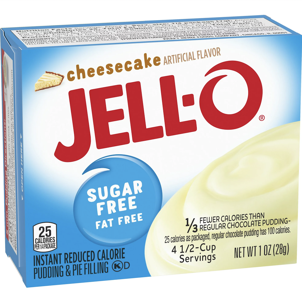 BỘT BÁNH PUDDING MIX VỊ CHEESECAKE / BANANA CREAM - KHÔNG ĐƯỜNG - KHÔNG BÉO JELL-O Sugar Free - Fat Free