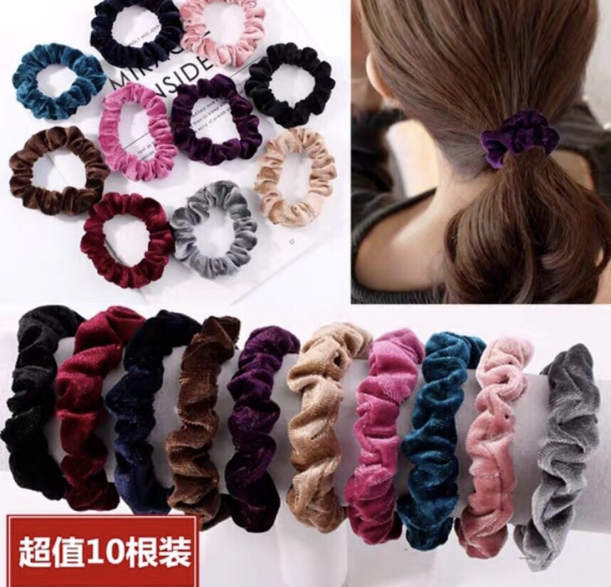 Sỉ 10 dây cột tóc nhung nhiều màu