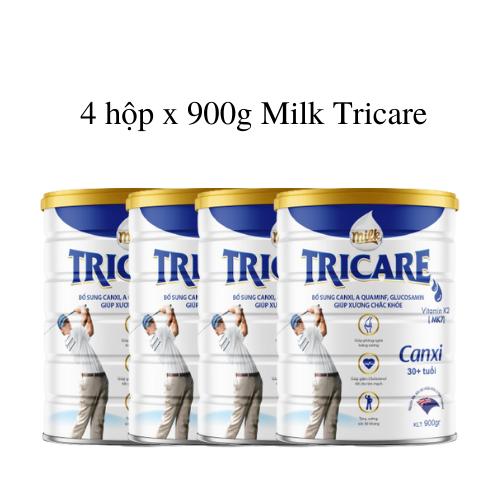 Combo 4 hộp sữa canxi Milk Tricare 900g