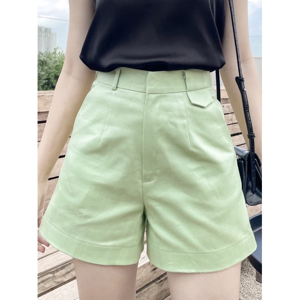 Quần đùi lưng cao Xanh Elly clothing