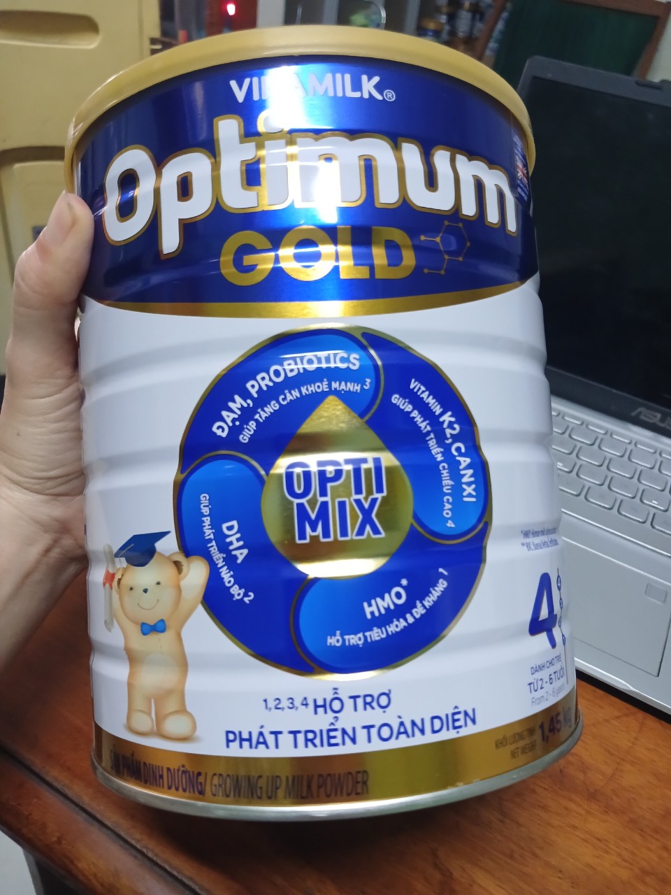 Sữa optimum gold 4 1,45kg hsd 8-2025