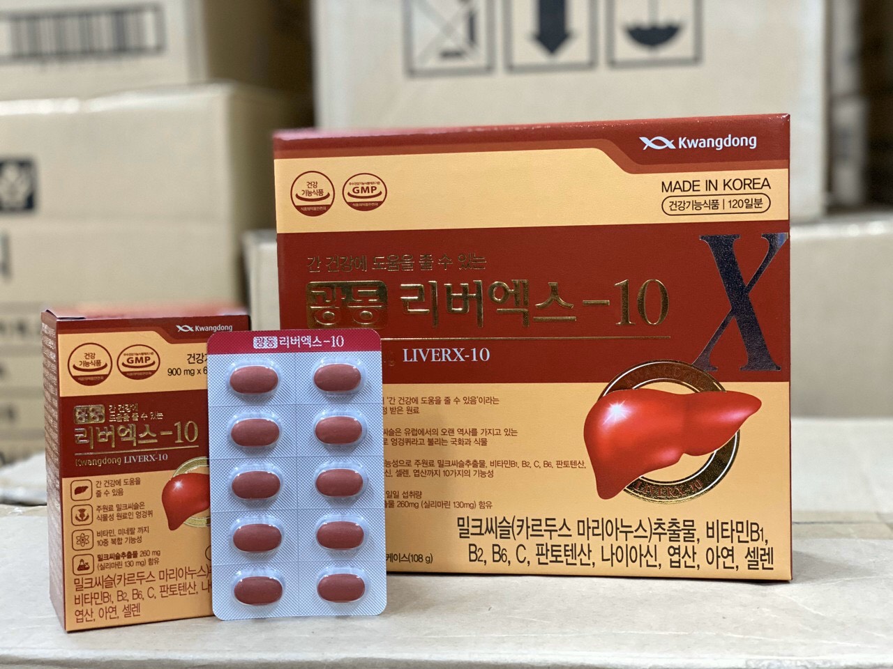 Viên Uống Bổ Gan Kwangdong LiverX-10 Hàn Quốc, Hộp 120 Viên, Giúp Hạ Men Gan Và Bảo Vệ Sức Khoẻ Gan