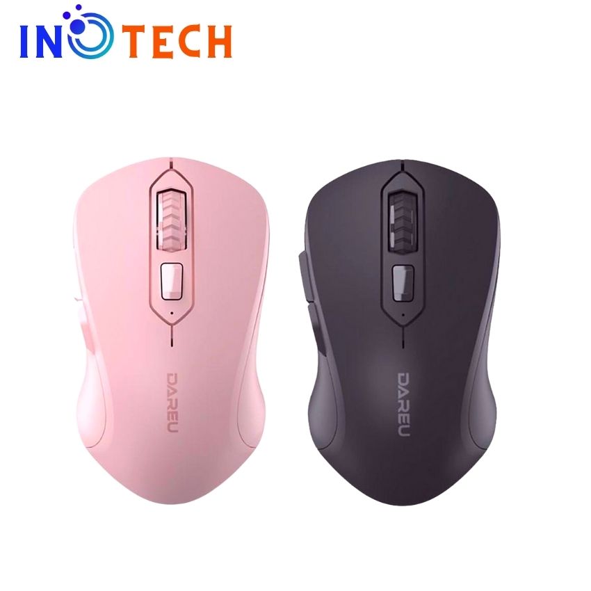 [Freeship] Chuột Không Dây Blue1tooth Cho Laptop giá rẻ DareU LM115G -INO Tech- INO15 Thiết Kế Nhỏ Gọn, Giảm Ồn, Dễ Cầm Dễ Di Chuyển, Độ Nhạy Cao, Chuột Chuyên Văn Phòng, Chơi Game, Dùng Cho Máy Tính/ PC/ Laptop