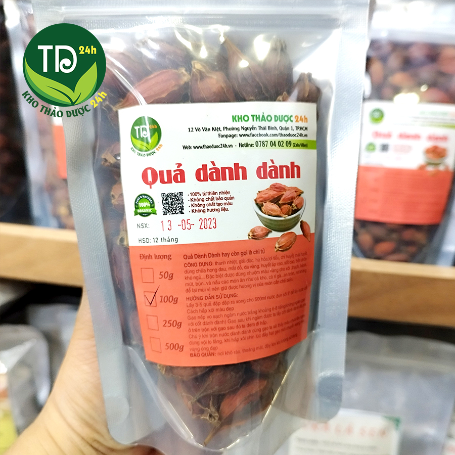 Quả dành dành, tạo màu và mùi tự nhiên cho nhiều món ăn, thanh nhiệt, giải độc cơ thể, giảm vàng da I Kho Thảo Dược 24h
