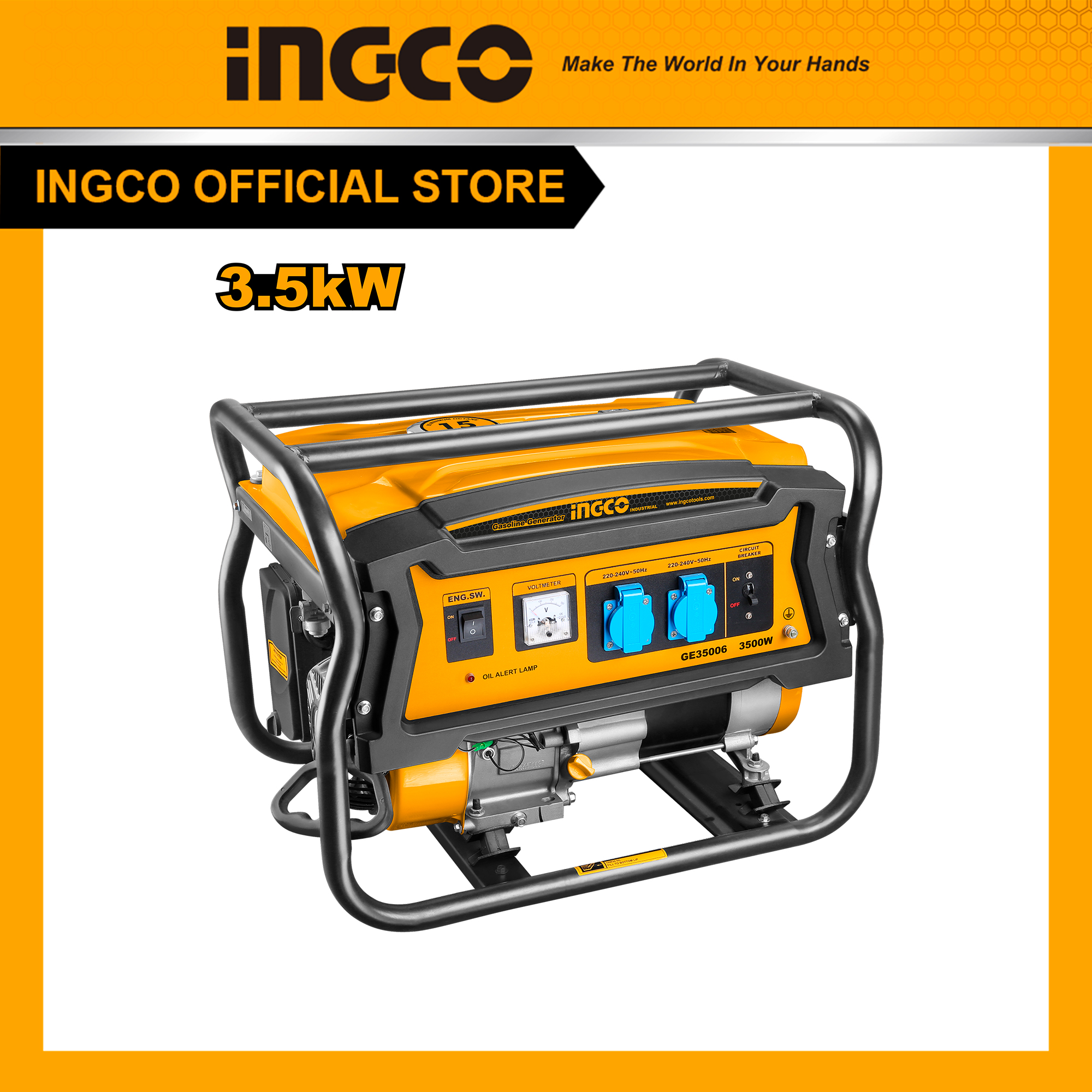 Máy phát điện dây đồng 3.5kw ingco ge35006 dây đồng chính hãng