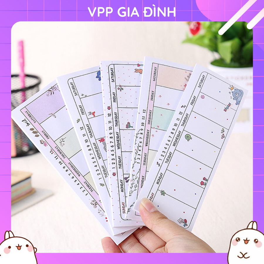 Giấy Note Ghi Chú Thời Khóa Biểu ( 40 Tờ )
