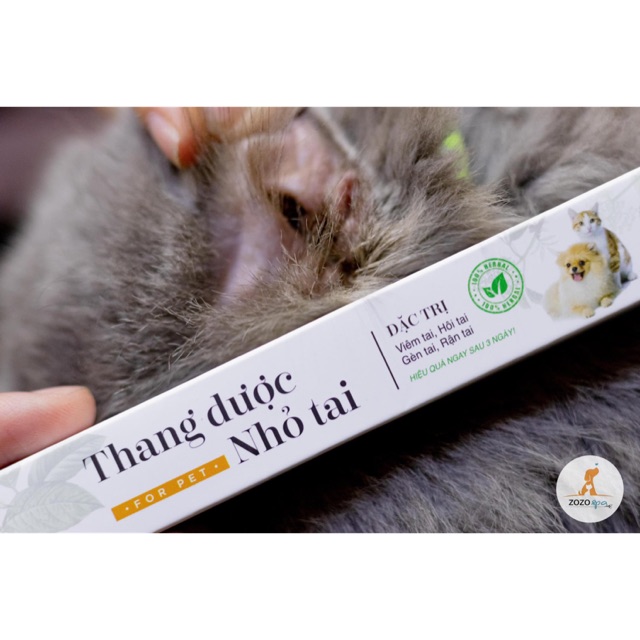 Thang dược nhỏ tai - Đặc trị viêm tai rận tai hôi tai chó mèo, sản phẩm có nguồn gốc xuất xứ rõ ràng, dễ dàng sử dụng, hạng sử dụng xa