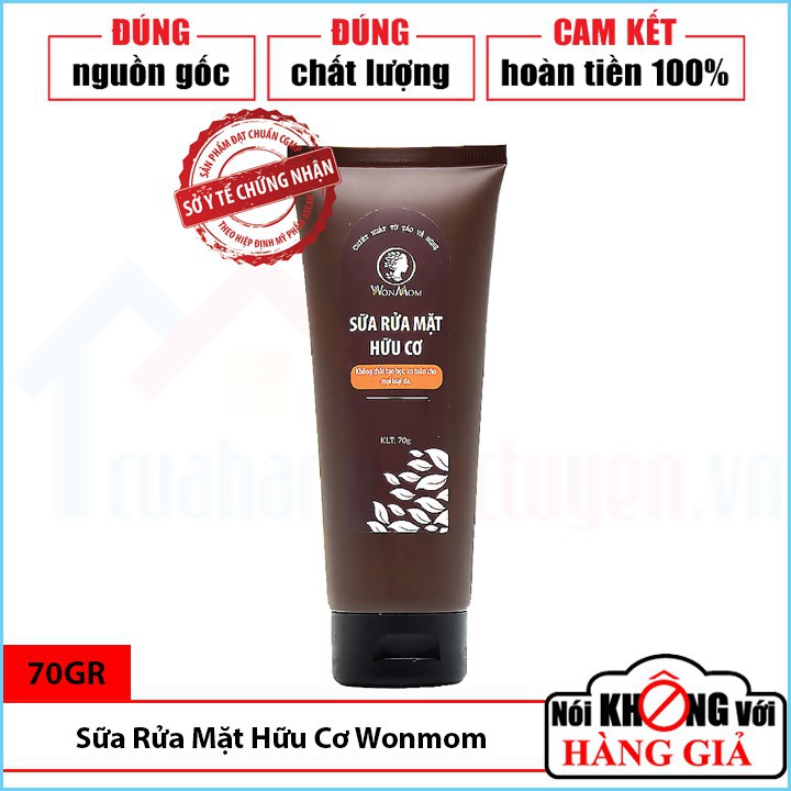 Đặc biệt dành cho mẹ bầu sữa rửa mặt hữu cơ sạch sáng da 70gr - wonmom nam1