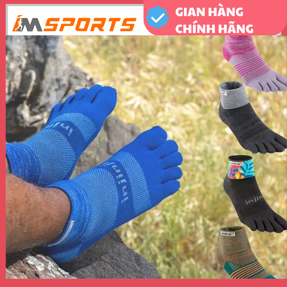 Tất xỏ ngón chạy trail Injinji - Trail Midweight Mini crew