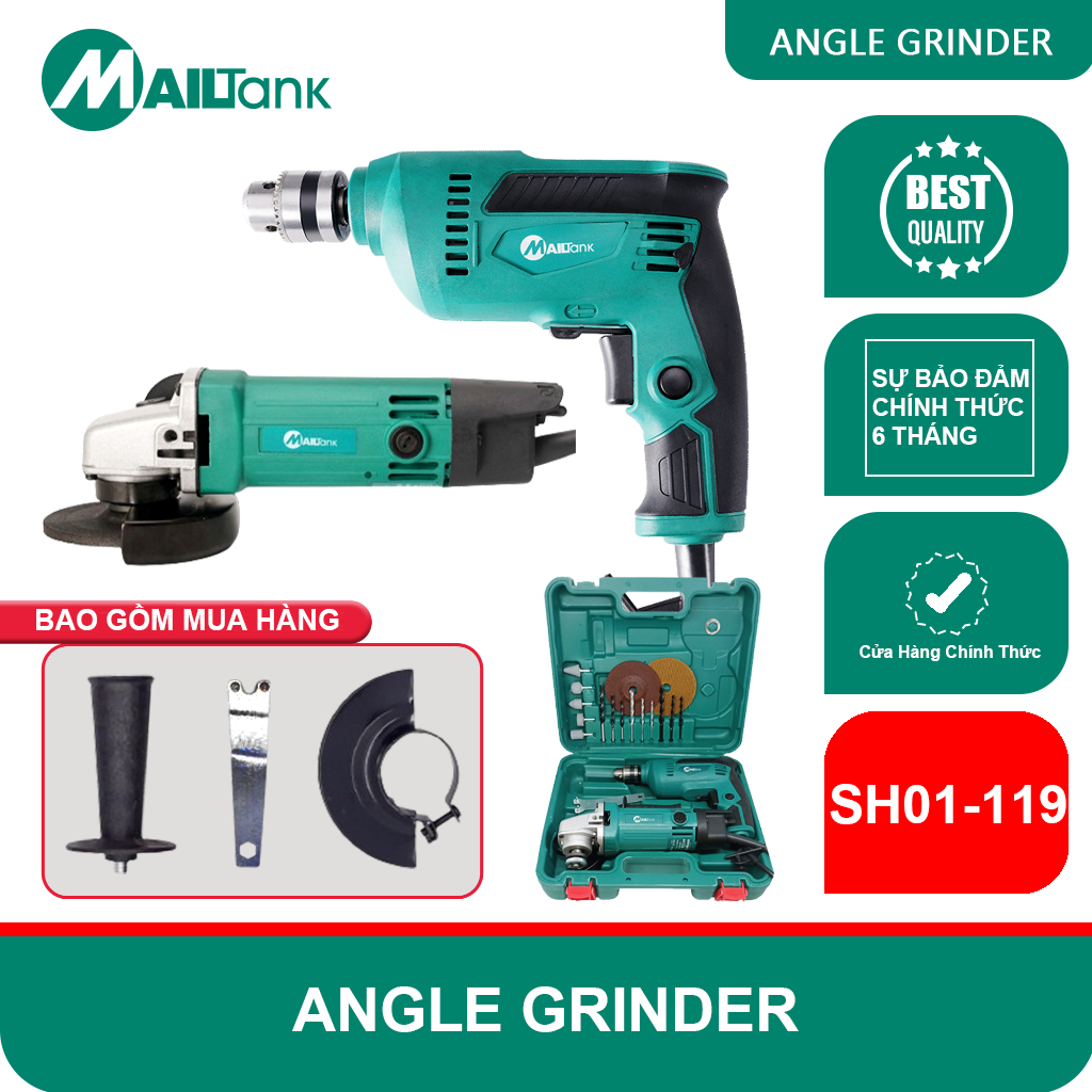 Bộ combo máy khoan máy mài MAILTank SH01-119 máy mài 100mm máy khoan 10mm