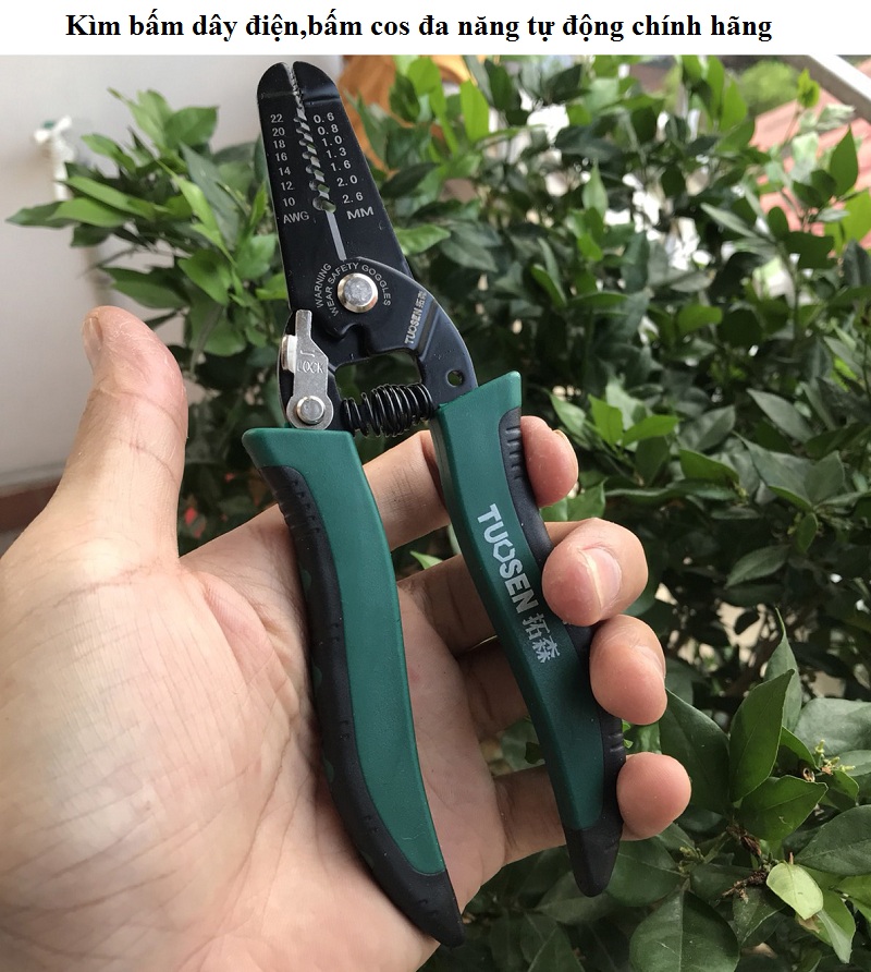 Kìm tuốt dây điện, bấm cos đa năng, tự động