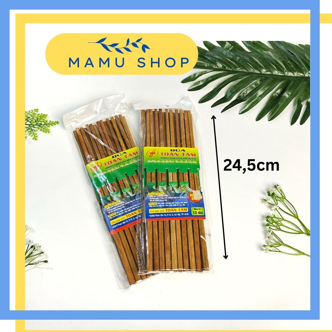 Đũa ăn cơm đũa gỗ thường chopsticks mamu shop M168
