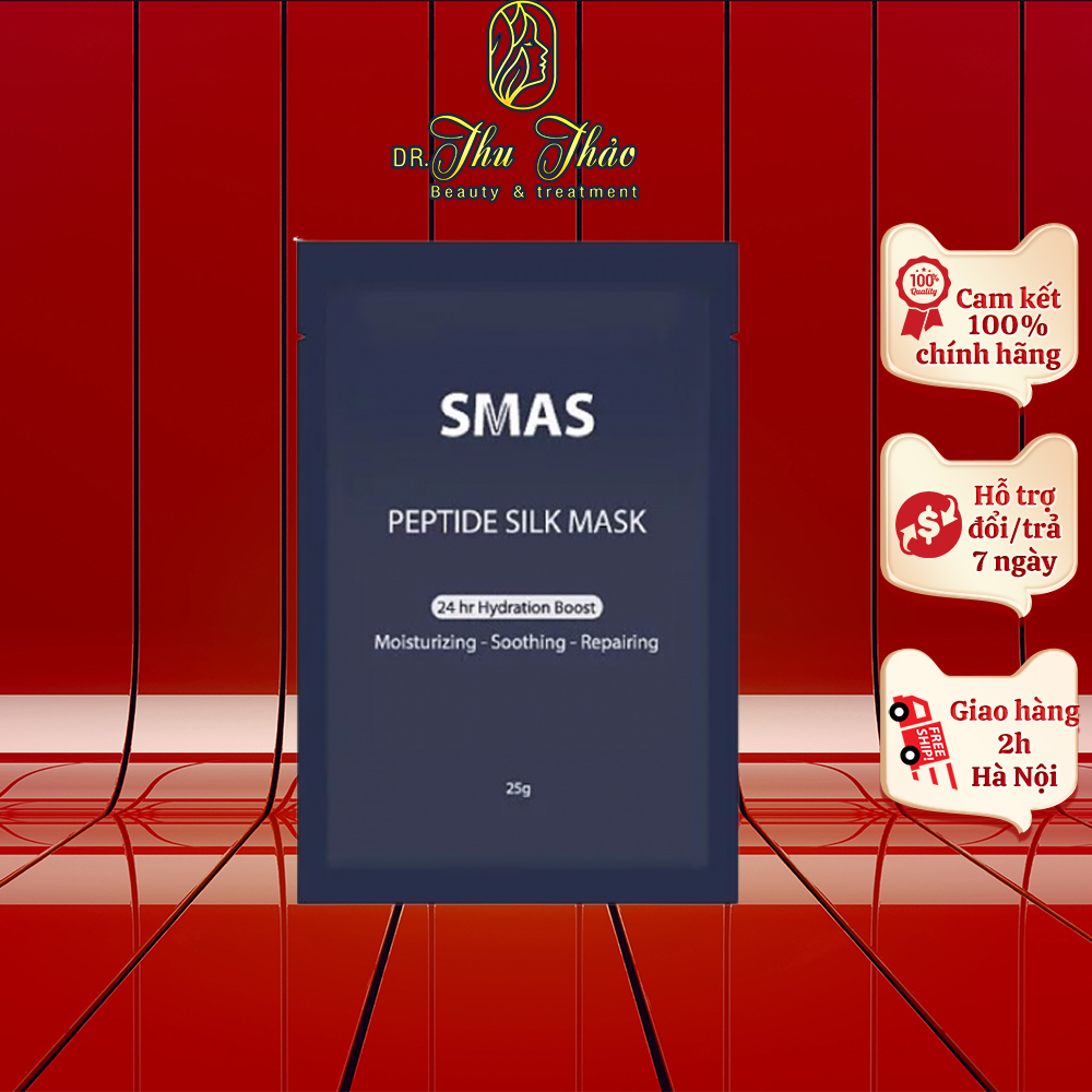Mặt nạ giấy tế bào gốc SMAS Peptide Silk Mask dưỡng ẩm và phục hồi da cấp tốc 25g/miếng