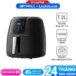 Nồi chiên không dầu Lock&Lock EJF296BLK 7.2 lít - Hàng chính hãng điều khiển cảm ứng chế độ cài đặt sẵn, tặng kèm chảo nướng- JoyMall