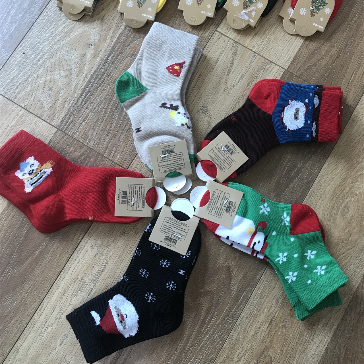 Combo 10 tất Noel cao cổ siêu xinh cho bé