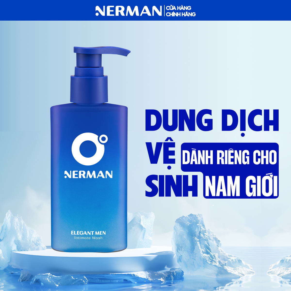 Dung dịch vệ sinh nam giới 0 độ Nerman hương nước hoa cao cấp 100ml