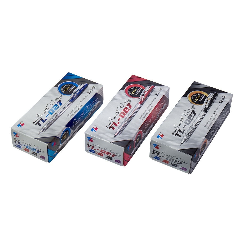 3 cây bút bi tl 027 xanh