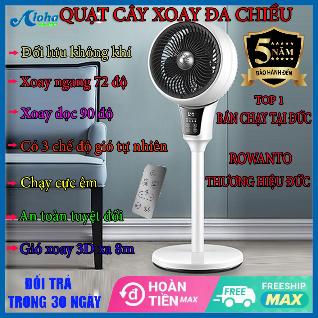 Quạt máy, Quạt đối lưu điều hòa không khí chính hãng Rowanto nhập khẩu Đức