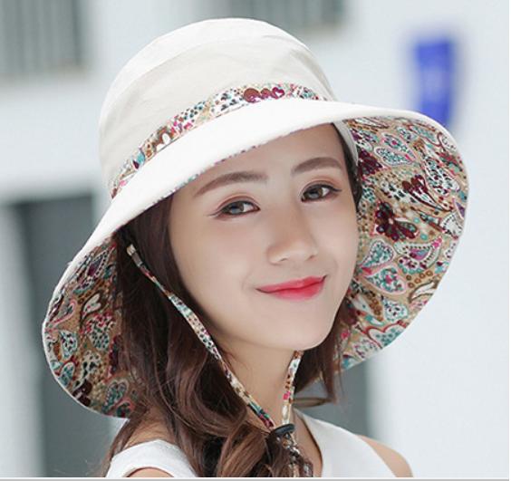 Nón mũ rộng vành gấp gọn đội 2 mặt thời trang hàn quốc