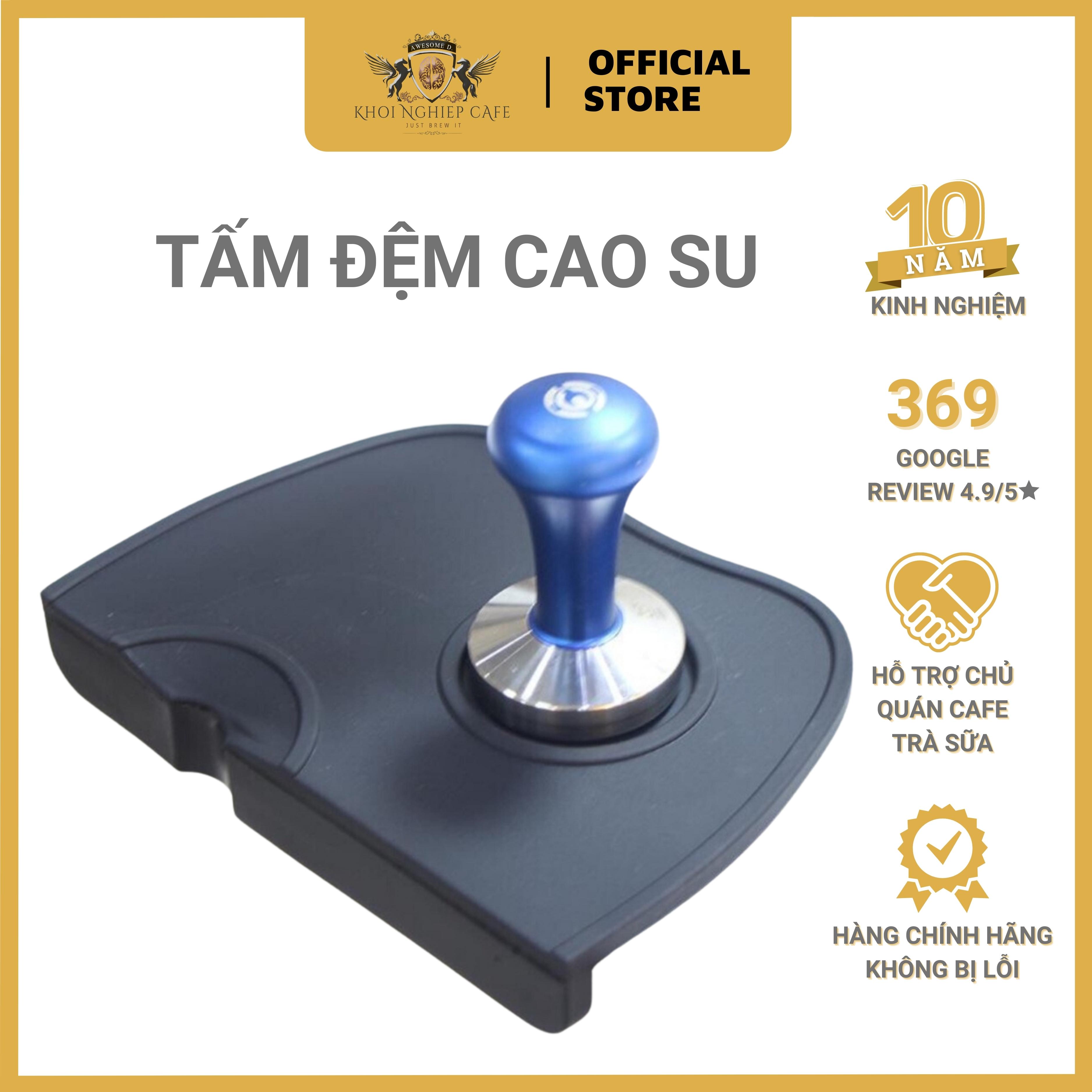 Tamping Mat - Tấm cao su hỗ trợ nén cafe espresso size trung | Tamper base Khay cafe đựng tamper, Dozer, OCD tiện lợi