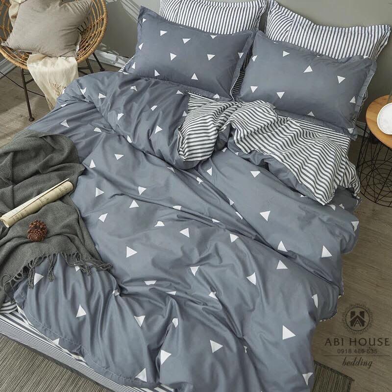 Bộ chăn ga gối tam giác + ruột chăn hè.