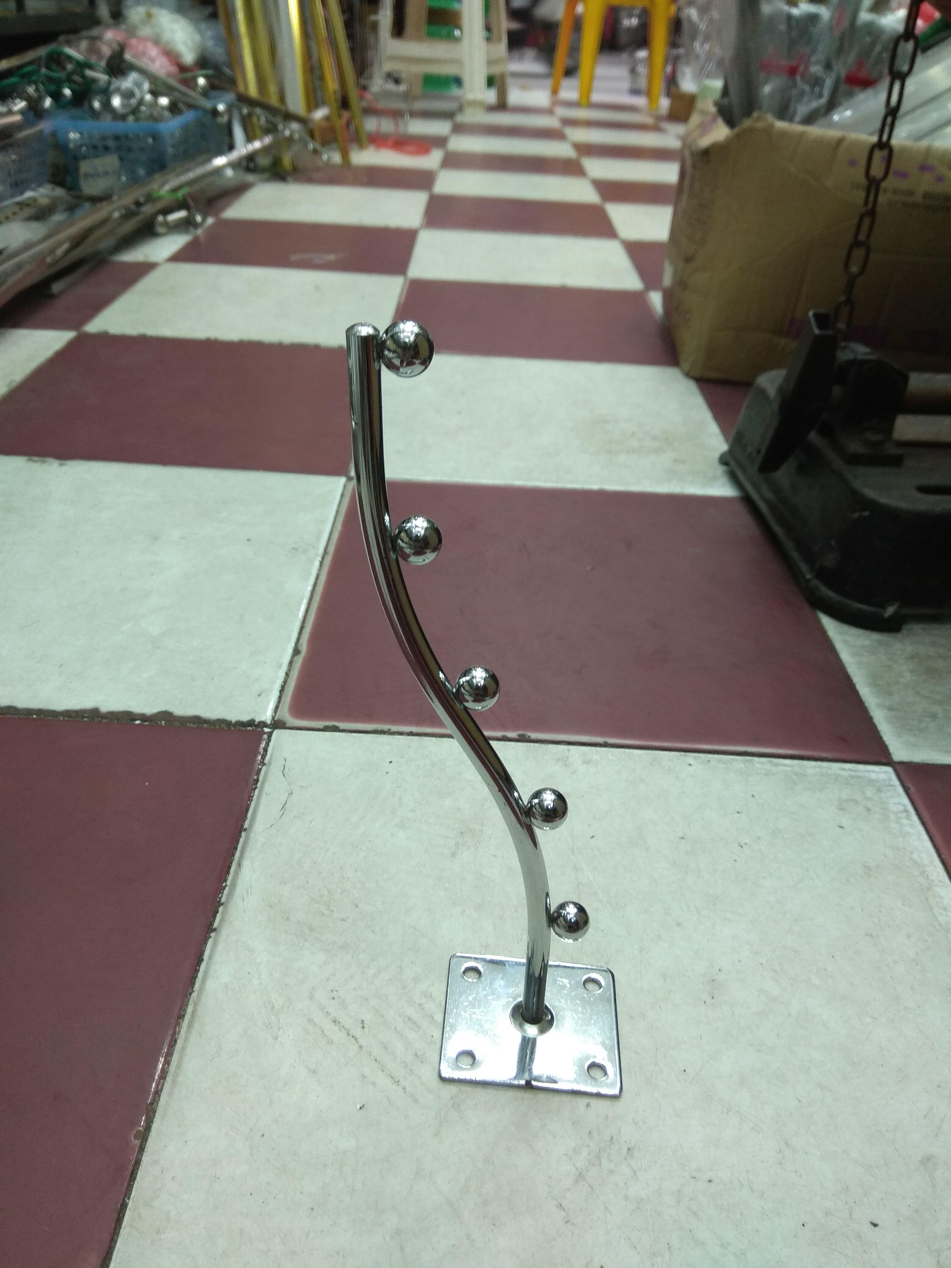 Bộ 2 cây móc shop 5 bi inox 201 tặng kèm vít nở