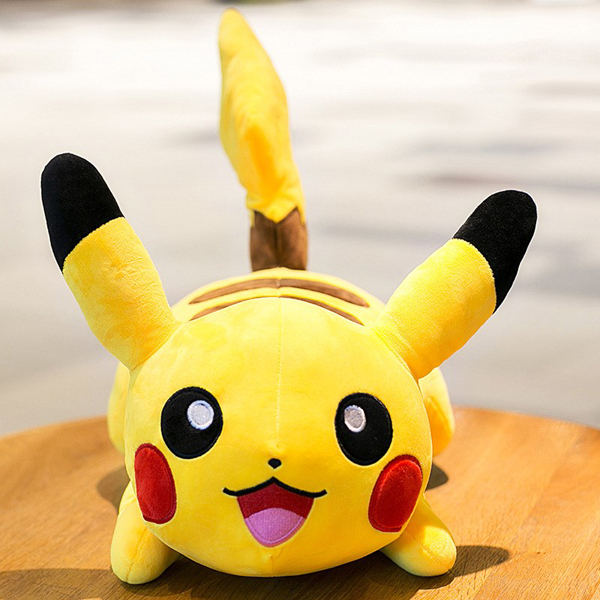 Gấu Bông Gối Ôm Pikachu , Gấu Bông Pikachu dáng dài vải nhung mềm mịn co giãn 4 chiều cao cấp