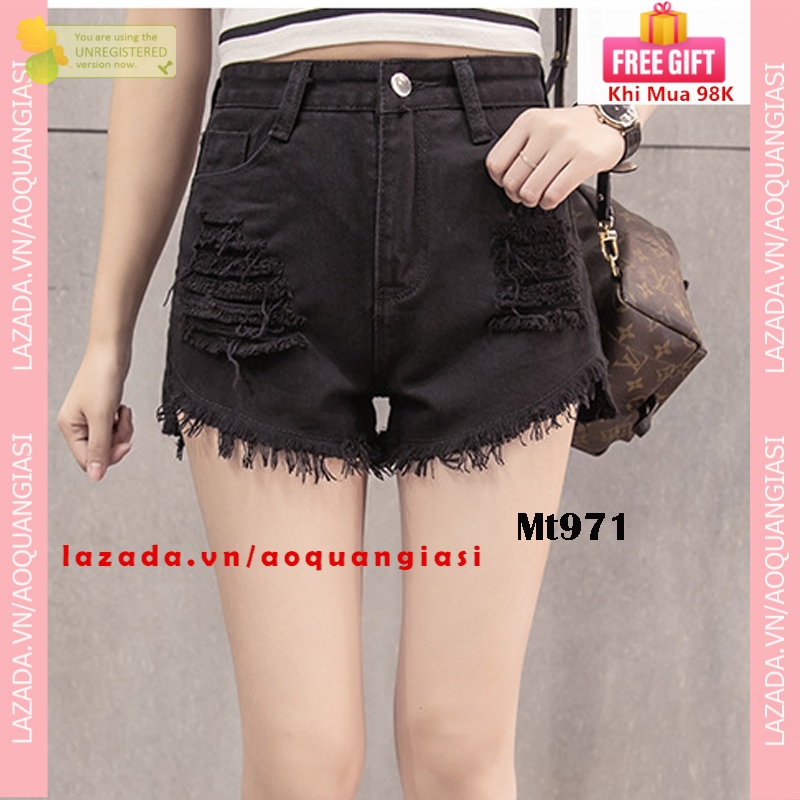 Quần Short Nữ Dạng Rách Nhiều Mt971 cá tính aoquangiasi
