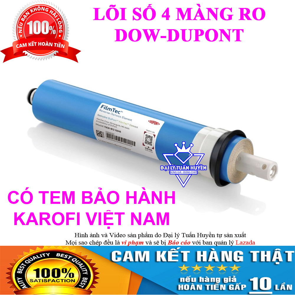 Lõi lọc số 4 – Màng RO DOW - DUPONT FILMTEC KAROFI