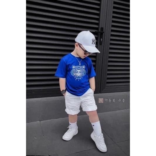 Áo phông xanh thêu kenzo
