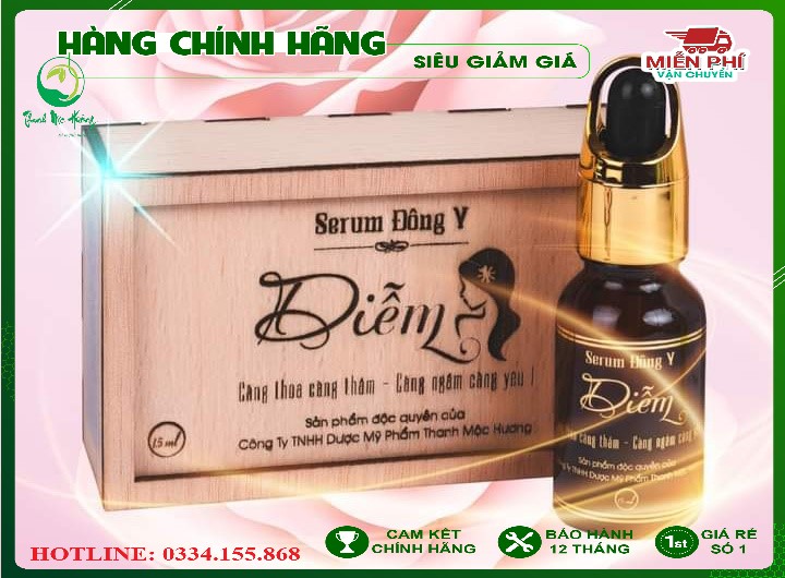 Serum Diễm 15ml. Serum Đông Y Diễm Thanh Mộc Hương 15ml dưỡng da, xoá nếp nhăn, mờ nám thâm mụn, cho da căng mịn