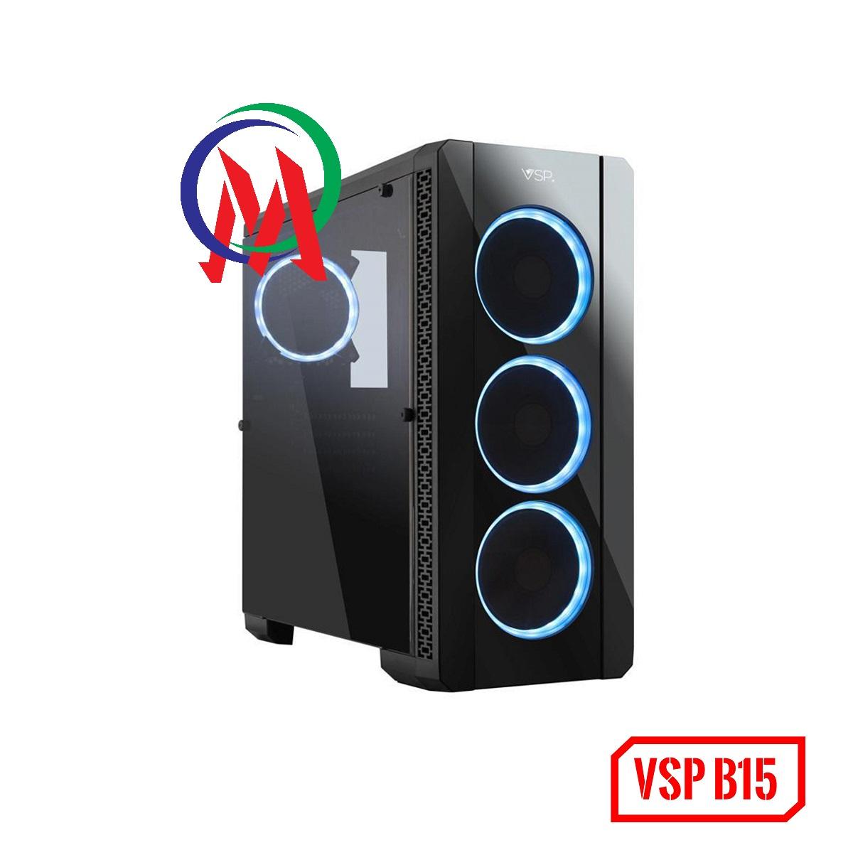 [HCM][Giá rẻ hủy diệt] Vỏ Case máy tính VSP GAMING CHASSIS B15 Mặt Gương-Nắp Hông trong Suốt