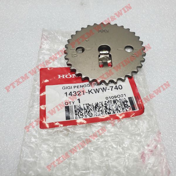 Bánh răng cam (32răng), Bánh cam Wave S110 2012, RSX 110, Super 110 (có gờ) zin mới - 14321-KWW-740