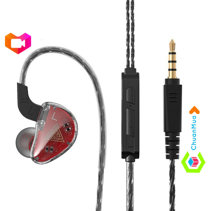 Tai nghe nhét tai có dây qkz ak9 premium bass thế hệ mới, nghe nhạc, chơi game dùng cho cả điện thoại, máy tính | pkb014