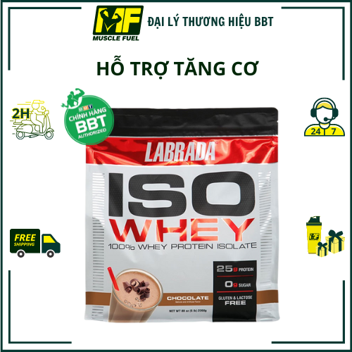 Labrada iso whey – 100% whey protein tinh khiết- 71 lần dùng