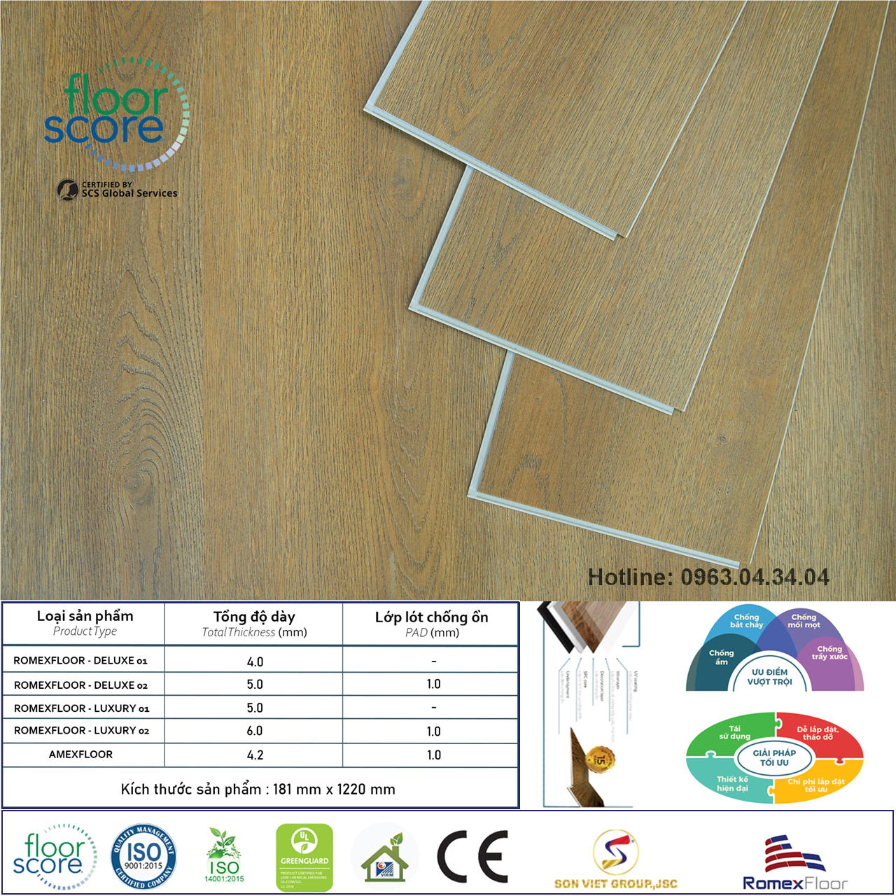Sàn gỗ spc Romexfloor S005