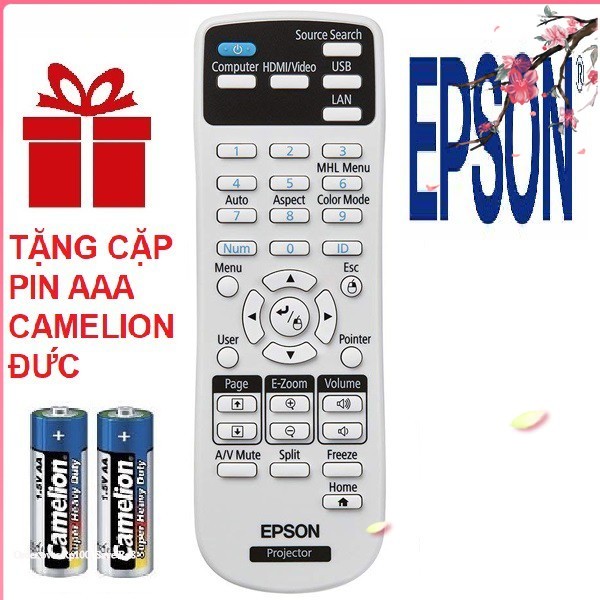 Remote máy chiếu epson mẫu 1 - điều khiển máy chiếu epson mẫu 1 - projector